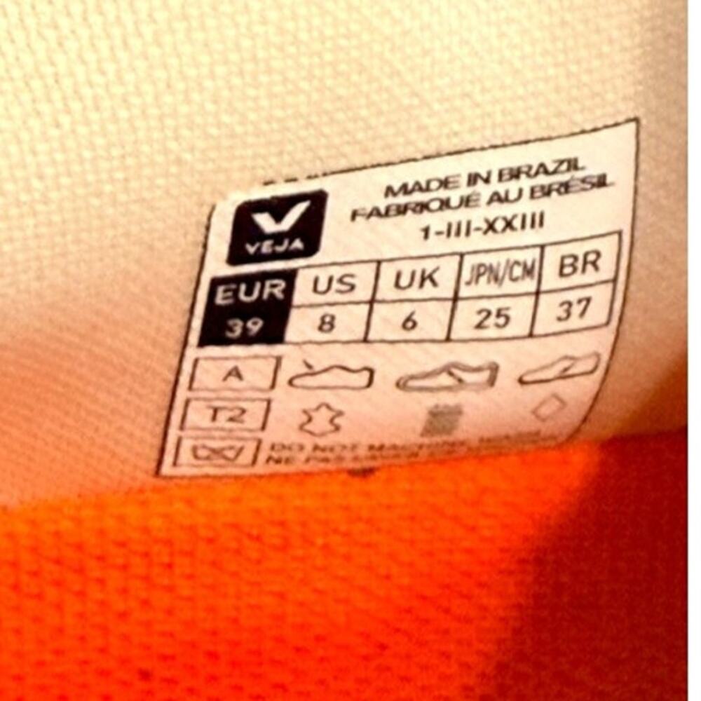 Veja Venturi Sneakers Womens 8 Almond Peach Multicolor Suede Chunky EU 39 - Picture 8 of 9